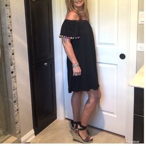 NWT Pom Pom Off Shoulder Dress